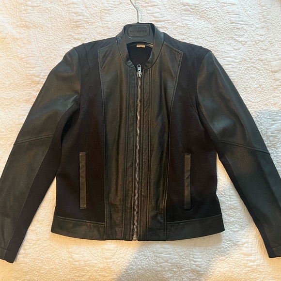 Helmut Lang Lamb Leather and Viscose Biker Jacket (like new) - Picture 1 of 11
